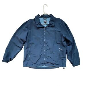 Lands End Mens Navy Windbreaker - Large